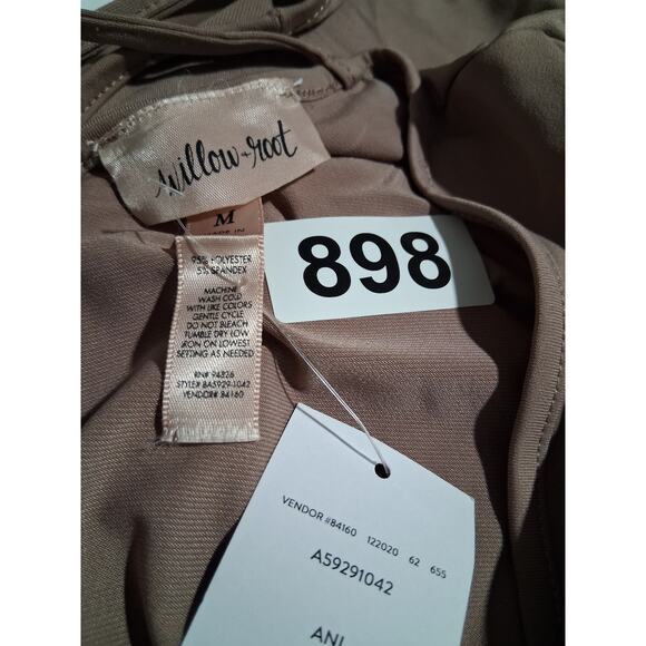 Willow & Root New Women's Medium Coquette Career Indie Surplice Side Tie Top - Picture 7 of 12